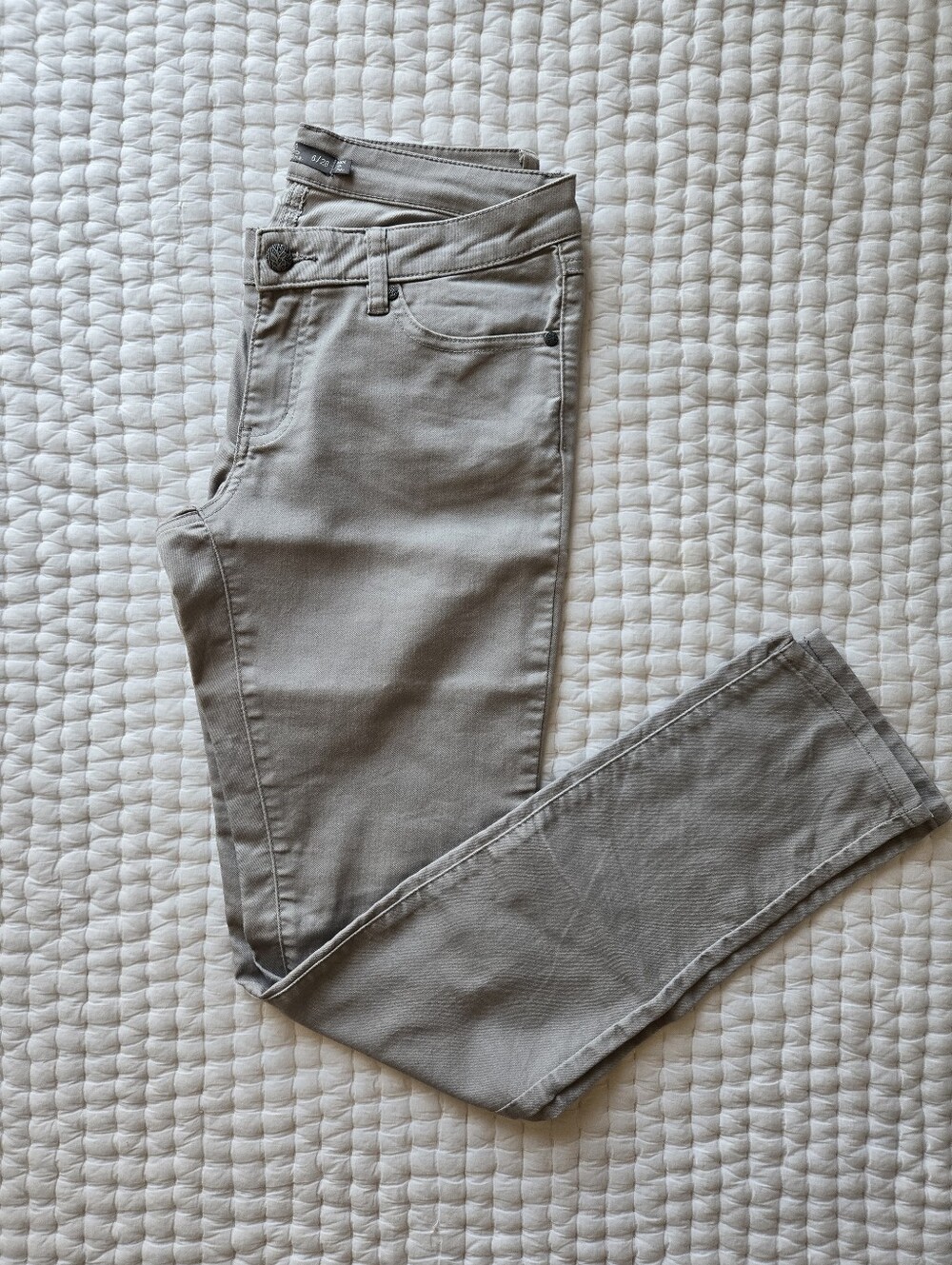 Prana Kara Womens Slim Fit Jeans in Light Gray Size 6